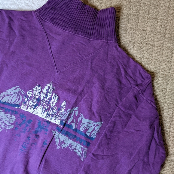 Vintage Purple Winter Crewneck/Turtleneck (Size M) - Picture 2 of 5